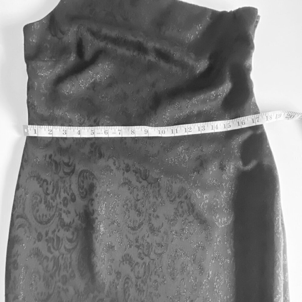 Jones New York One Shoulder Shimmer Damask Dress sz 10​​​​​​​​​ - Picture 5 of 10